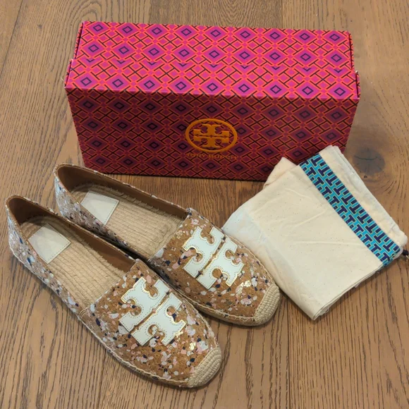 Tory Burch | Shoes | Tory Burch Ivory Confetti Gold Cork  Tory Burch New Ivory Confetti Espadrille main image 0
